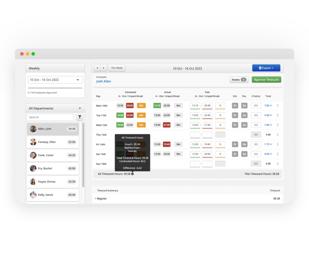 Bizimply Time Sheet Software