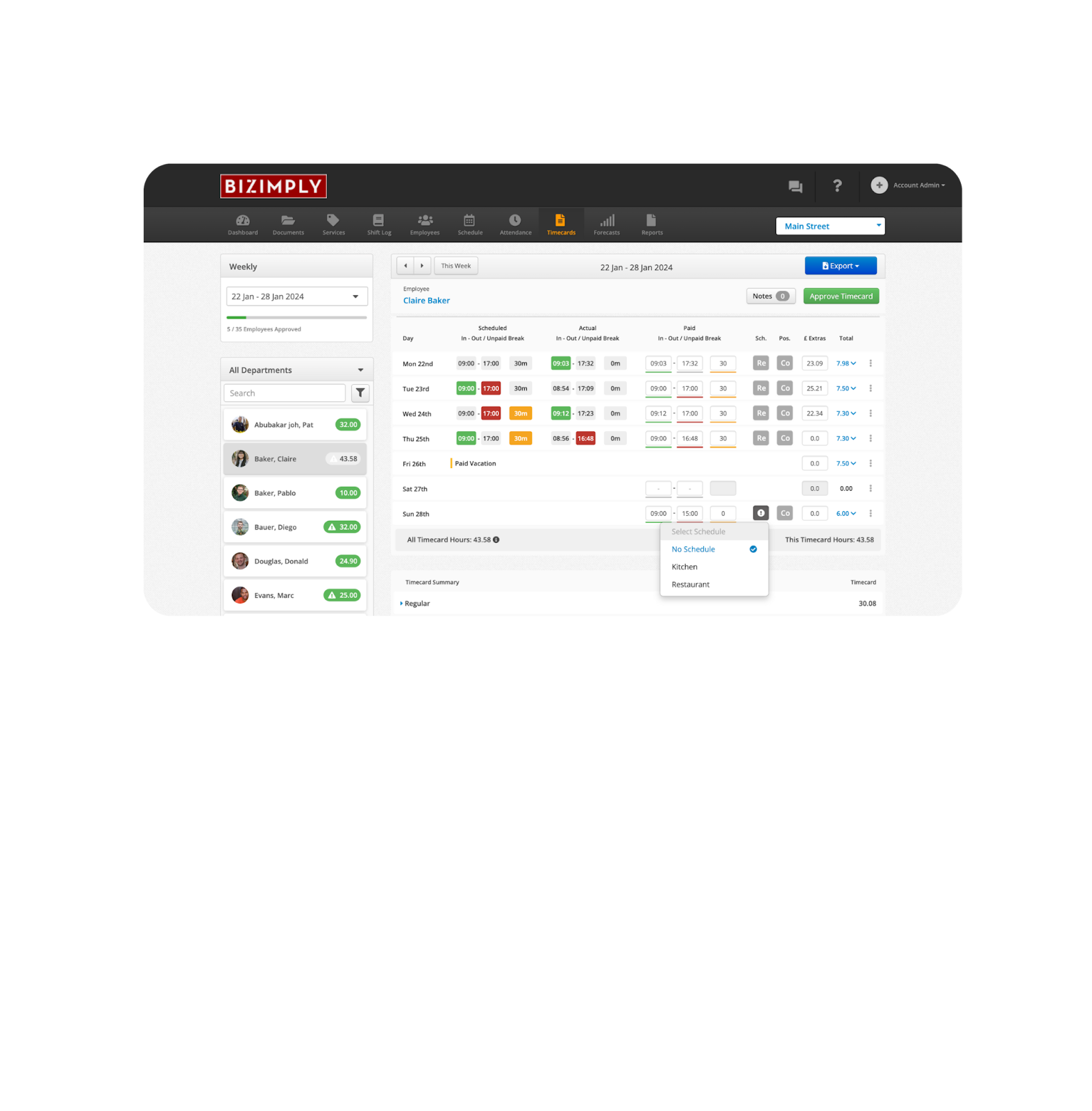 hospitality staff management software