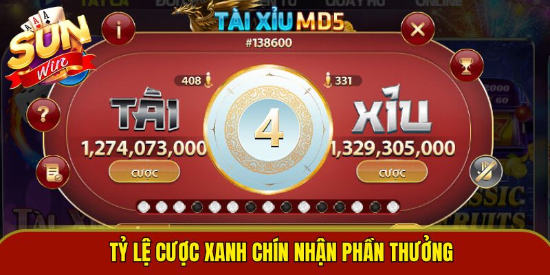 Tỷ lệ cược xanh chín nhận phần thưởng